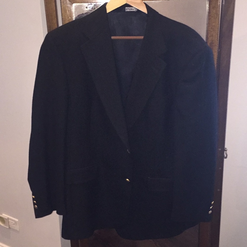 Burberry Black Wool sport coat 42R